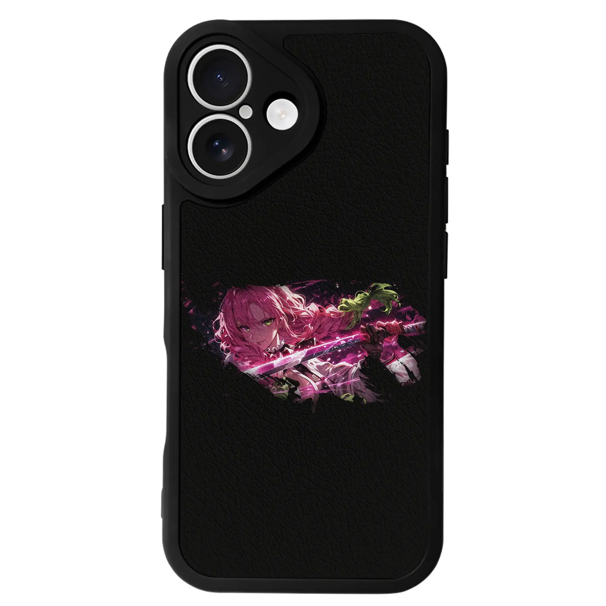 鬼滅の刃 グッズ,甘露寺 蜜璃 - IPhone 16シリーズ対応 ・ シリコンスマホケース ・ レザー調 ・ 高精度フィット ・ 耐衝撃 ・ ワイヤレス充電対応 ・ 精密カット